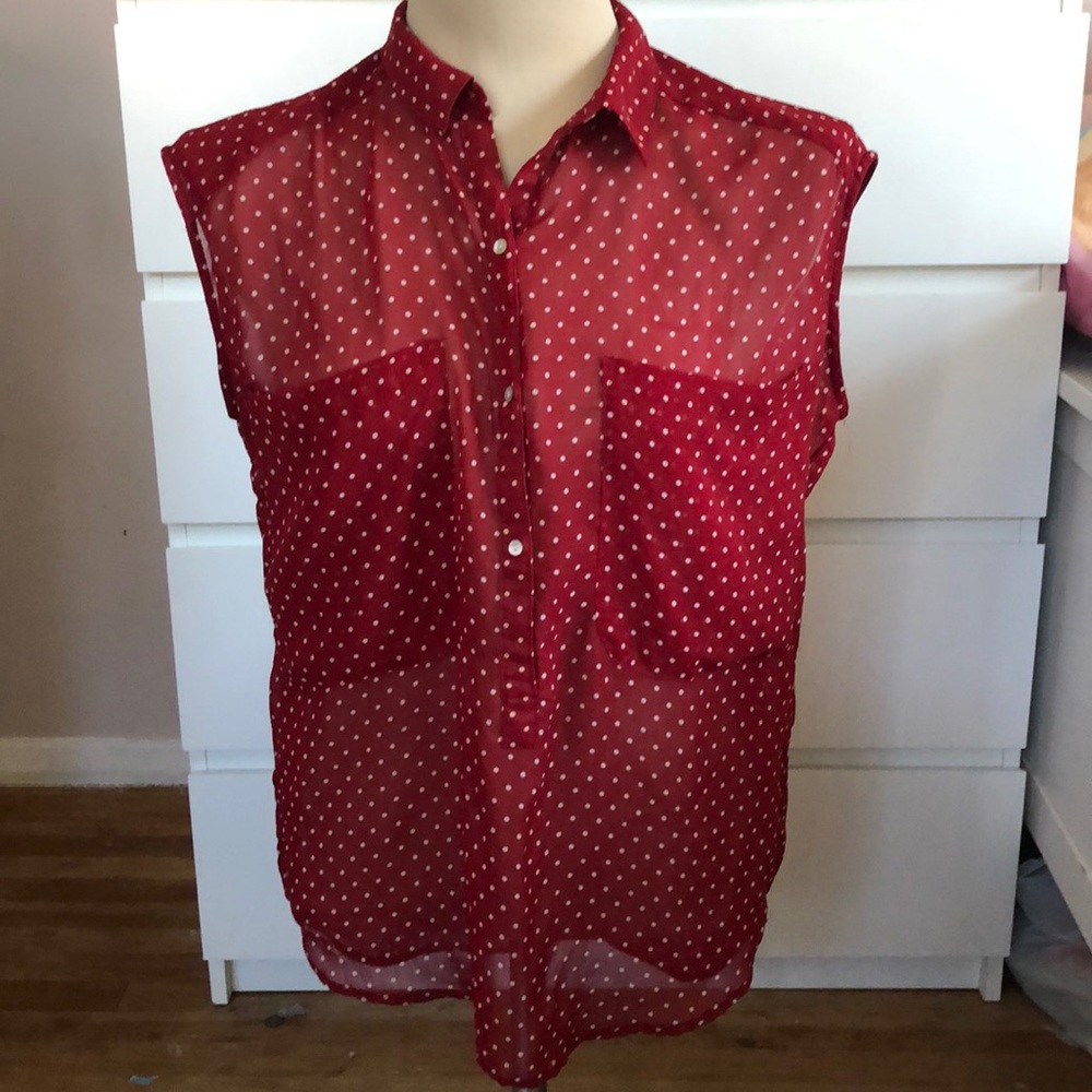 Polka Dot sleeveless top